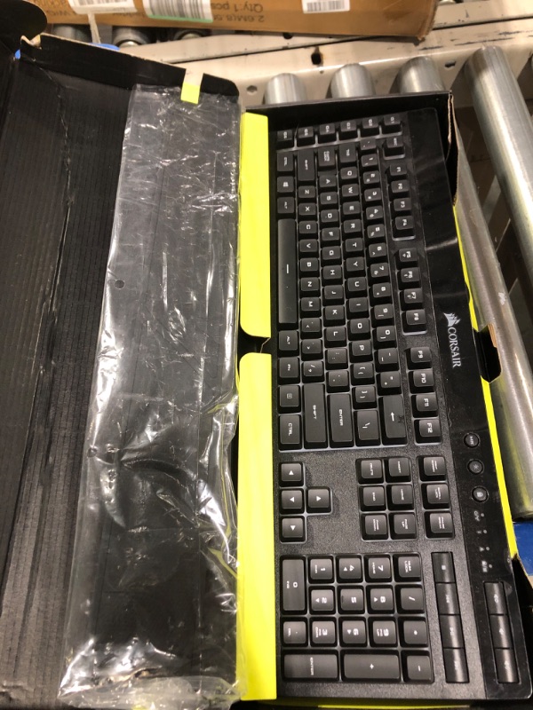 Photo 3 of CORSAIR K57 RGB Wireless Gaming Keyboard, Black & MM800 Polaris RGB Mouse Pad - 15 RGB LED Zones - USB Pass Through - High-Performance Mouse Pad Optimized for Gaming Sensors, Black