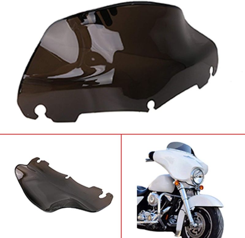 Photo 1 of buyinhouse 9" Smoked Dark Wave Windshield Windscreen Wind Splitter Fit for Harley Touring Electra Glide Street Glide 2014 2015 2016 2017 2018 2019 2020 Smoked Dark 9 Inch Wave Windshield