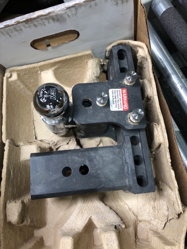 Photo 1 of B&W Trailer Hitches Tow & Stow Adjustable Trailer Hitch Ball Mount - Fits 3" Receiver, Dual Ball (2" x 2-5/16"), 7.5" Drop, 21,000 GTW - TS30040B