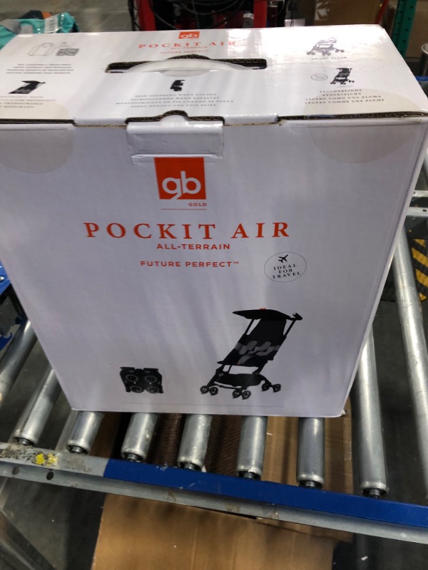 Photo 1 of gb Pockit Air All Terrain Ultra Compact Lightweight Travel Stroller with Breathable Fabric in Velvet Black Velvet Black Pockit Air