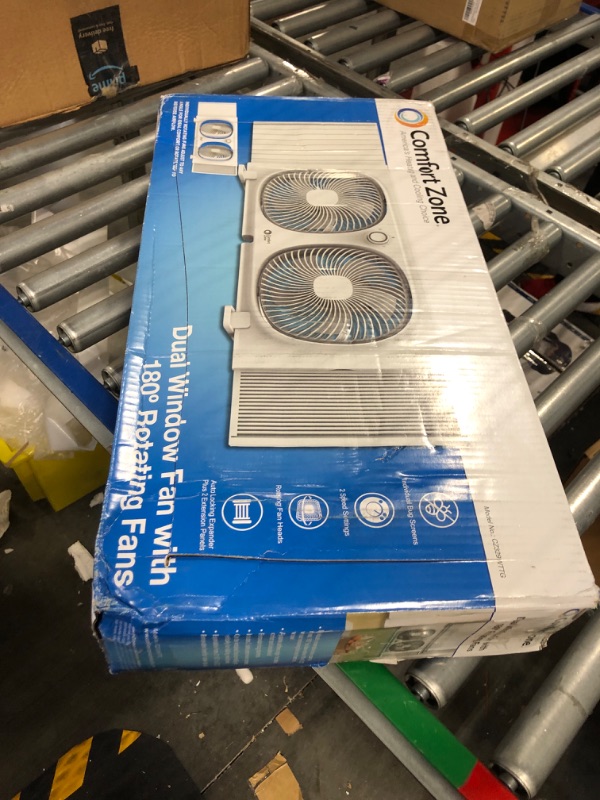 Photo 1 of 9 in. Twin Window Fan with Manually Reversible Airflow Control