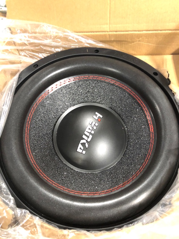 Photo 3 of H YANKA 12 Inch Subwoofer - 12 Inch Paper Cone Subwoofer Car Audio, Black Steel Basket, Dual Voice Coil 2 Ohm Impedance 12 subwoofer, 1800W MAX Power 12 inch Competition Subwoofer