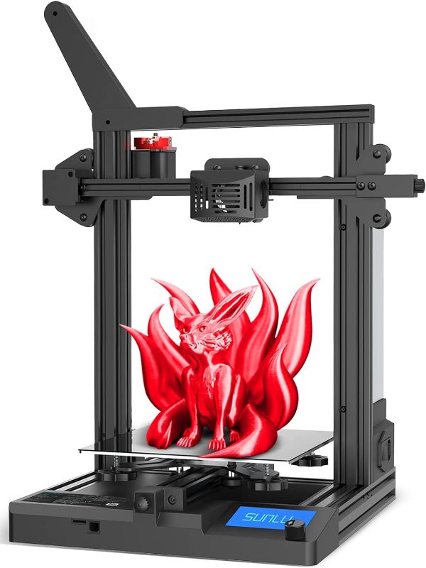 Photo 1 of SUNLU Terminator T3 FDM 3D Printer up to 250mm/s Fast Print, Supporting Clog Detection and Auto-Leveling Functions, with Silent Motherboard and Metal Double Gear Extruder, Printing Size 220×220×250mm