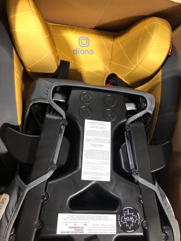 Photo 3 of Diono Monterey 2XT Latch 2 in 1 High Back Booster Car Seat with Expandable Height & Width, Side Impact Protection, 8 Years 1 Booster, Yellow Sulphur 2XT Yellow Sulphur