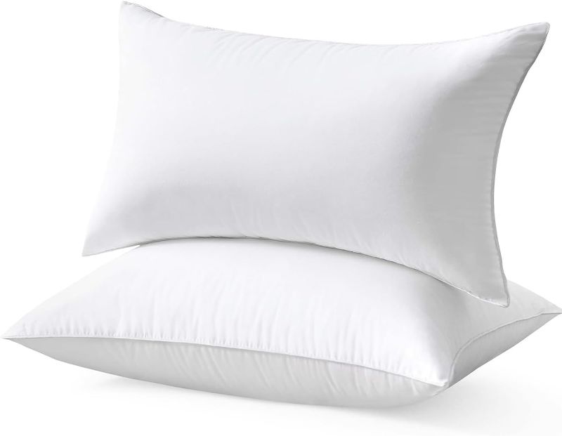 Photo 1 of  Feather Down Pillow King Size 2 Pack Hotel Collection Bed Pillows for Sleeping Medium Firm Support Pillows for Side Stomach & Back Sleepers, 20x36 Inch King(Set of 2)