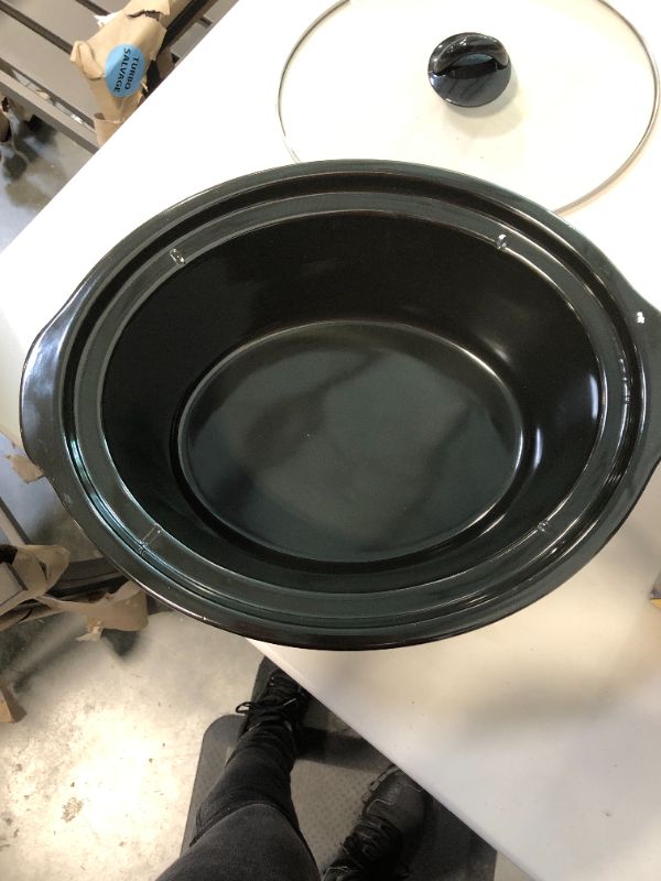 Photo 3 of 8 Qt Black Stoneware fits Crock-Pot 8-Quart Slow Cooker With Lid