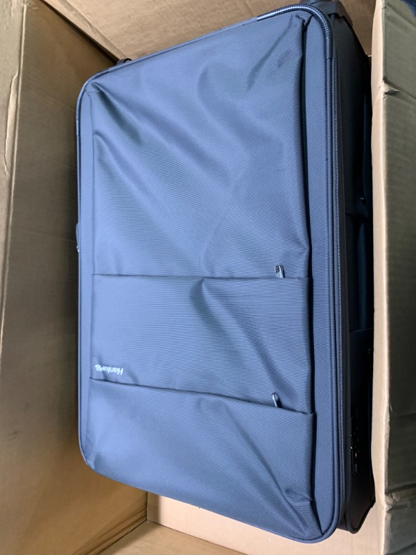 Photo 1 of Hanke 20 Inch Carry On Luggage Airline Approved Hard Shell Suitcase with Spinner Wheels TSA Luggage Travel Suitcases Wide Handle for Men Women(Graphite Grey)