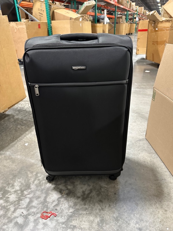 Photo 5 of AmazonBasics Premium Expandable Softside Spinner Suitcase Luggage with TSA Lock and Wheels 32 Inch