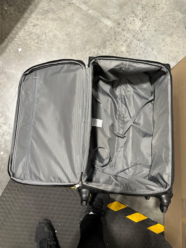 Photo 1 of AmazonBasics Premium Expandable Softside Spinner Suitcase Luggage with TSA Lock and Wheels 32 Inch