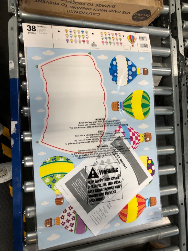 Photo 1 of Carson Dellosa Hot Air Balloons Bulletin Board Set, Colorful Cutouts for Name Tags, Desks, Cubbies, Lockers, Organizing Classroom Supplies, Classroom Decor (38 pc)