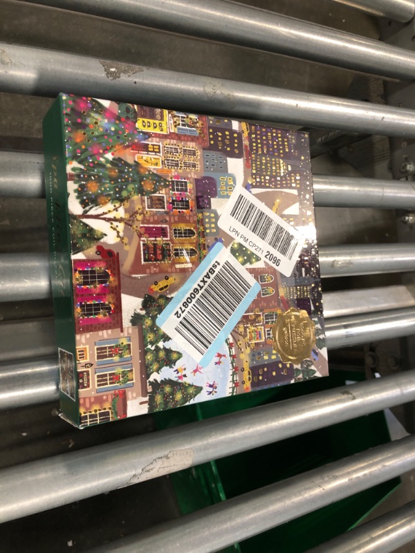 Photo 2 of Galison Sparkling City – 1000 Piece Foil Puzzle with Illustrations of Colorful Merriments in The City with Gold Foil Accents