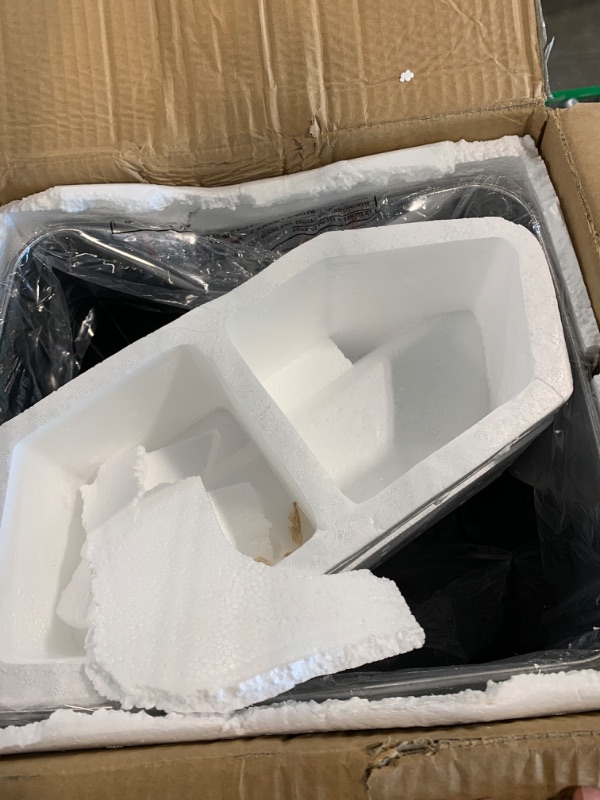 Photo 1 of ***BIG DENT***iTouchless 13 Gallon Kitchen Trash Can with AbsorbX Odor Filter System, Powered by Batteries (not Included) or Optional AC Adapter (Sold Separately), Original Stainless Steel