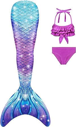 Photo 1 of Superband Mermaid Tails with Mono Fin Sparkle Mermaid Swimsuit for Kids Girls Boys