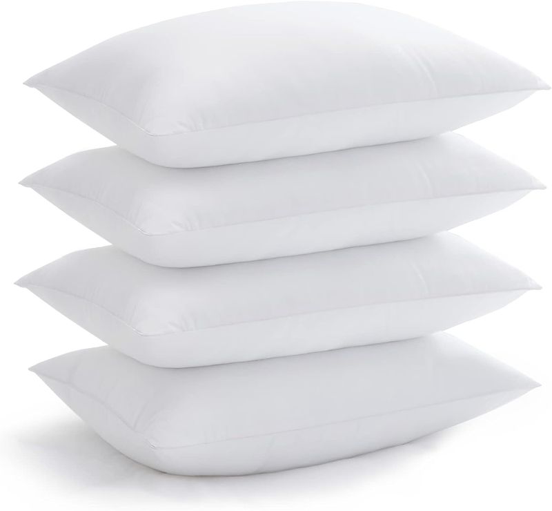 Photo 1 of Acanva Bed Pillows for Sleeping, Cooling Hotel Quality with Premium Soft 3D Down Alternative Fill for Back, Stomach or Side Sleepers, Queen (Pack of 4), White 4 Count
