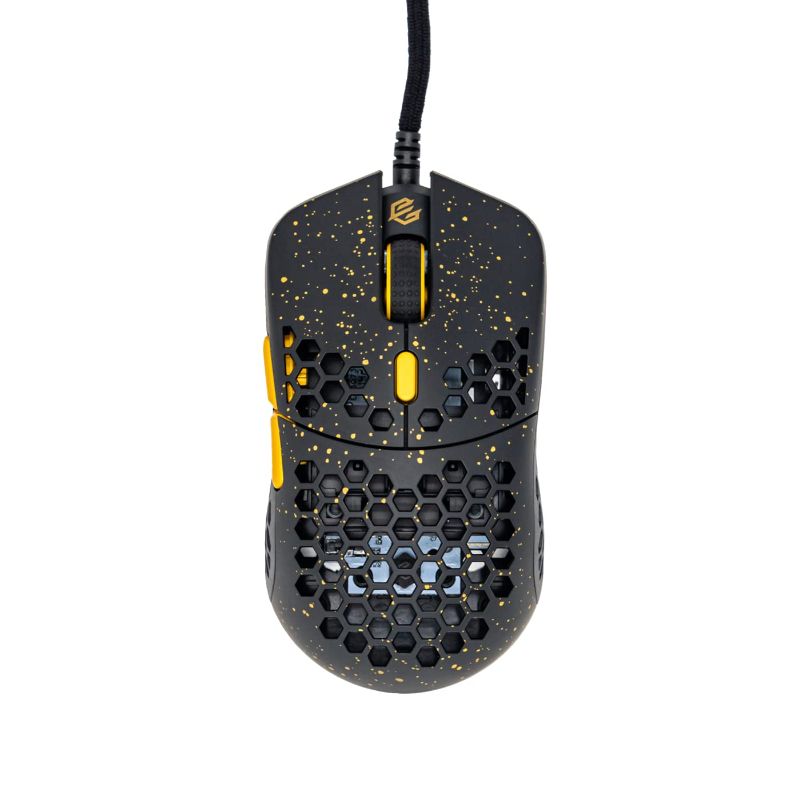 Photo 1 of G-Wolves Hati HTS (Small) ACE Wired Gaming Mouse Ultra Lightweight Honeycomb Design - PAW3389 Sensor - 50 to 19,000 CPI - 45±2Gram(~1.3 oz) - TTC Gold Encoder -