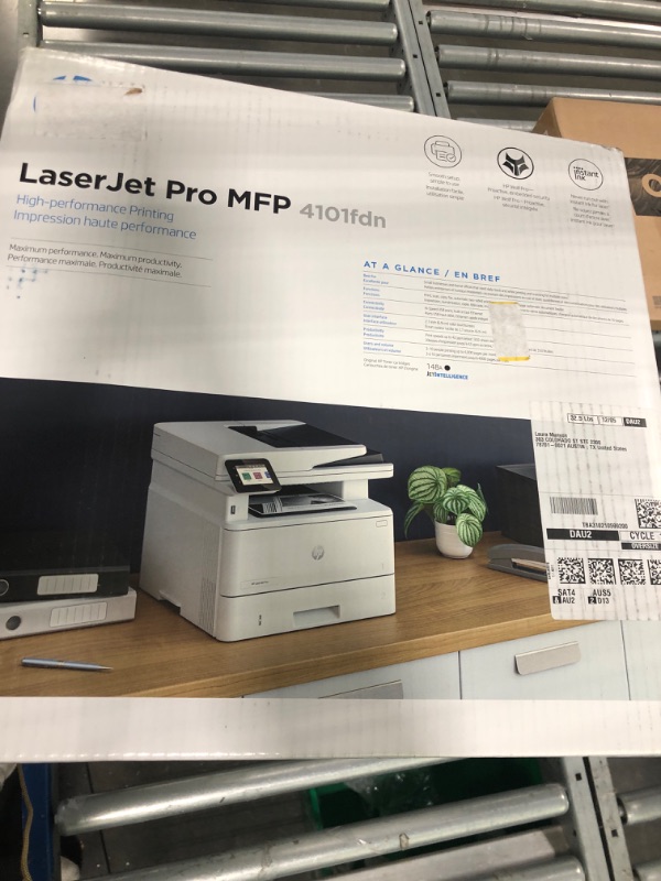 Photo 2 of HP LaserJet Pro MFP 4101fdn Black & White Printer with Fax