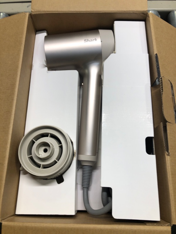 Photo 3 of Shark HD113BRN Hair Blow Dryer HyperAIR Fast-Drying with IQ 2-in-1 Concentrator and Curl-Defining Diffuser Attachments, Auto Presets, Ionic, Styling Tools, No Heat Damage, Extendable Prongs, Stone
