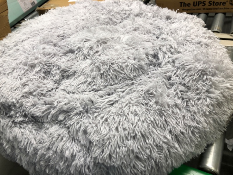 Photo 3 of 
Best Friends by Sheri The Original Calming Donut Cat and Dog Bed in Shag Fur Frost, Large 36x36