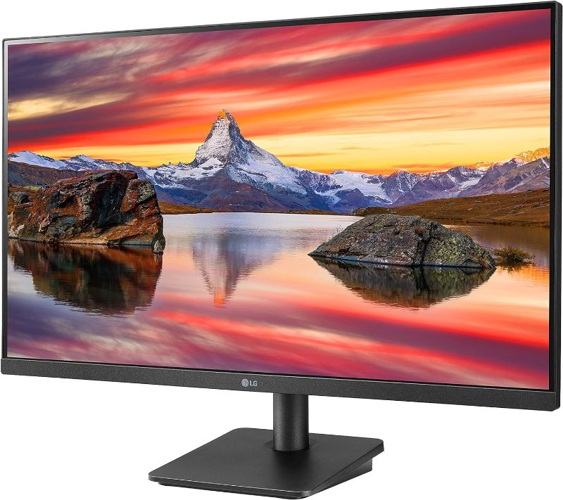 Photo 1 of LG 27MP400-B 27” Full HD (1920 x 1080) IPS Display with 3-Side Virtually Borderless Design, AMD FreeSync and OnScreen Control – Black Tilt