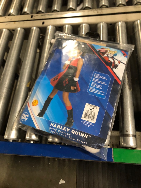 Photo 2 of DC Super Villain Collection Harley Quinn Girl's Costume with Tutu Dress Small Red/Black Standard Packaging