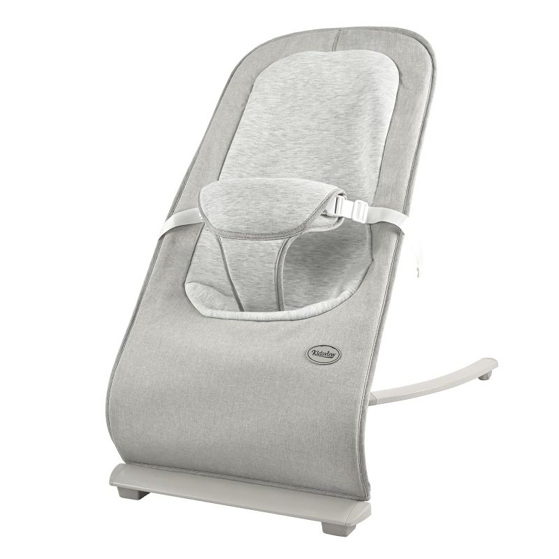 Photo 1 of Baby Bouncer, Portable Bouncer for Infants, Baby Bouncer with 3-Point Harness Seat & Infant to Toddler Rocker Easy to Fold for Babies 0-6 Months(Light Grey)
