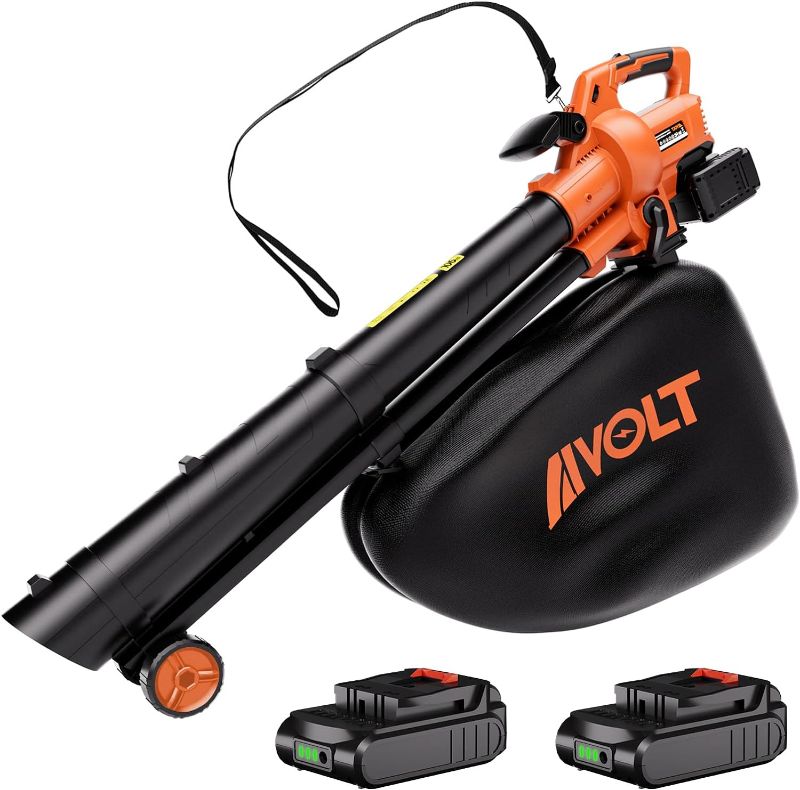 Photo 1 of AIVOLT Cordless Leaf Blower Vacuum - 40v Leaf Vacuum 600CFM 150MPH 3 in 1 Leaf Blower, Vacuum, Mulcher with Battery and Charger for Lawn Care and Leaves Blowing
