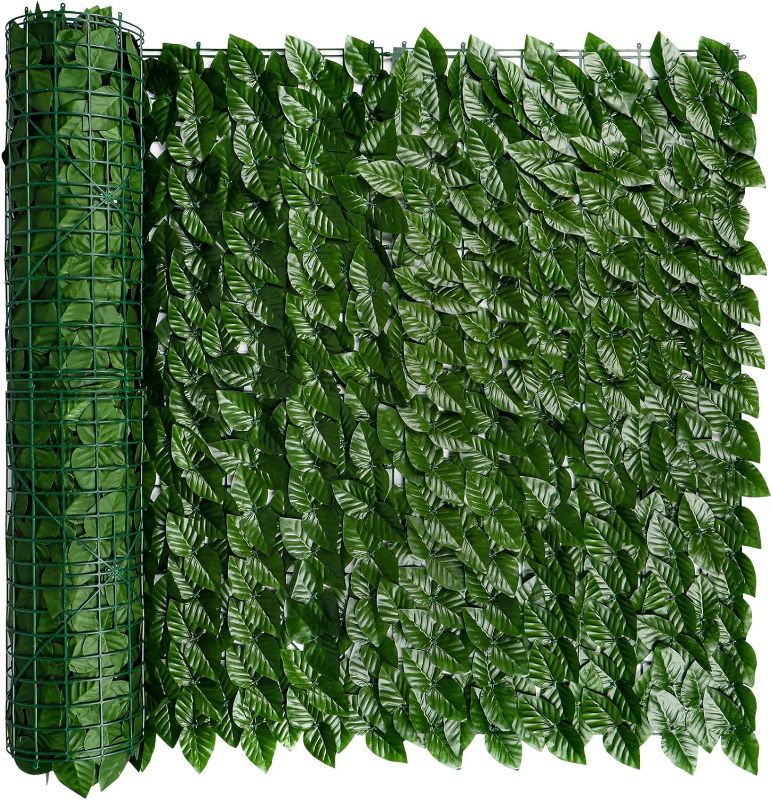 Photo 1 of Artificial Ivy Privacy Fence Screen, Strengthened Joint Prevent Leaves Falling Off, Faux Hedge Panels Greenery Vines, Decorative Fence for Outdoor Garden
***Stock photo shows a similar item, not exact***