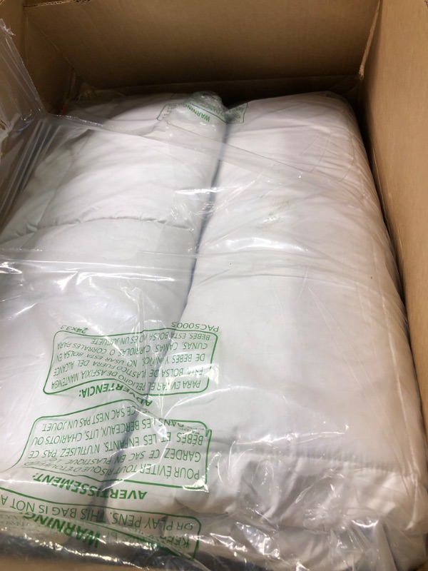 Photo 3 of  Comforter Duvet Insert - Down Alternative White  Size Comforter, Quilted All Season   Duvet with Corner Tabs   White