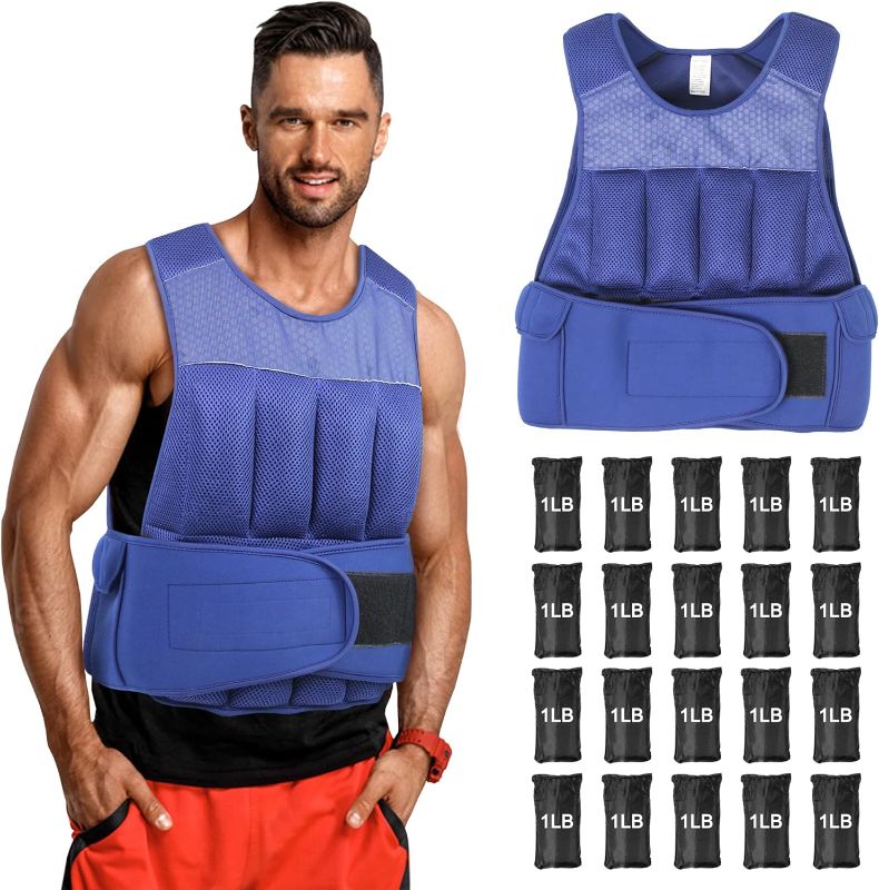 Photo 1 of Ativafit Adjustable Weighted Vest with Reflective Design 22 Lbs Workout Vest for Strength Training, Walking, Jogging, Weightlifting, Running Men Women Kids
