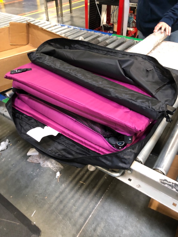 Photo 1 of Dream On Me Travel Light Playard in Pink, Lightweight, Portable and Easy to Carry Baby Playard, Indoor and Outdoor - With a Soft and Comfortable Mattress Pad Pink Playard
***Carrying bag is cut from box cutter***