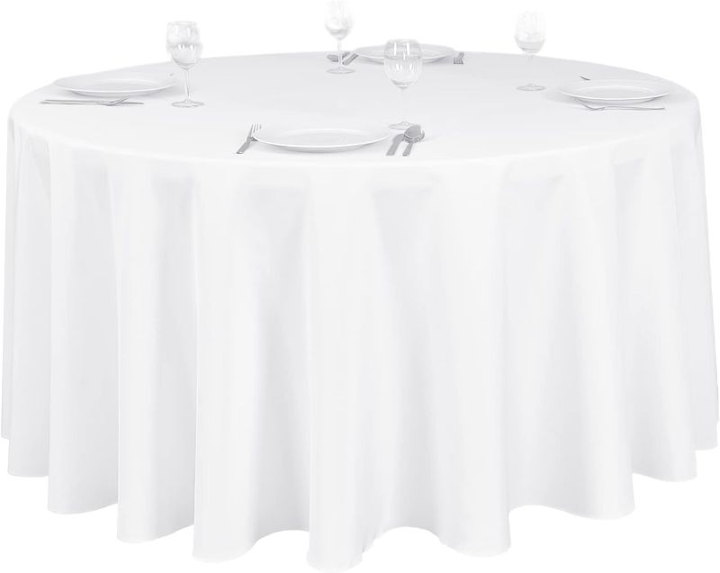 Photo 1 of   
LTC LINENS 120RD-010101 Tablecloth, 120", White