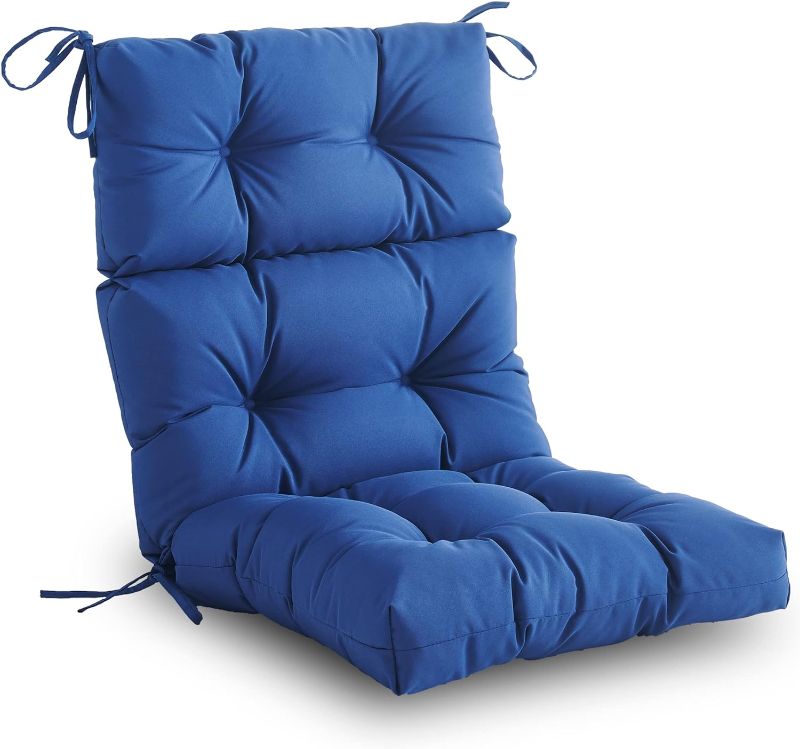 Photo 1 of YOOZEKU Outdoor/Indoor High Back Chair Cushion,Waterproof All-Weather Stuffed High Rebound Foam Adirondack Chair Cushion,Seat/Back Chair Cushion for Outdoor Furniture,Coffee