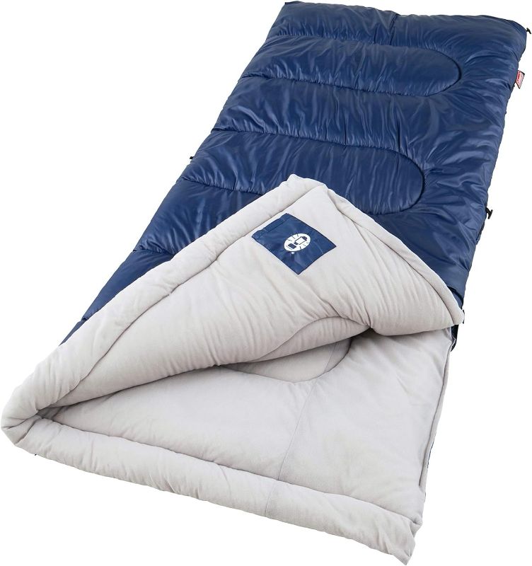 Photo 1 of **HAS BEEN USED** Coleman Brazos Cold-Weather Sleeping Bag, 20°F/30°F Lightweight Camping Sleeping Bag for Adults, No-Snag Zipper with Stuff Sack Included, Machine Washable