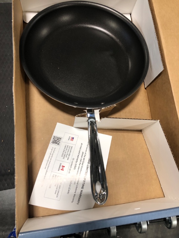 Photo 3 of All-Clad D3 3-Ply Stainless Steel and Nonstick Surface Fry Pan 12 Inch Induction Oven Broil Safe 500F Pots and Pans, Cookware 12- Inch