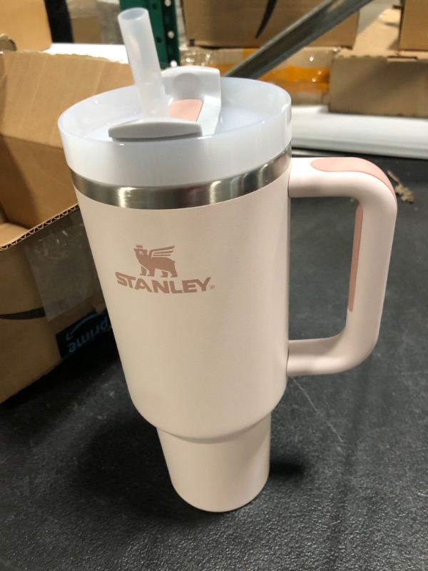 Photo 3 of Stanley Quencher H2.0 FlowState Stainless Steel Vacuum Insulated Tumbler with Lid and Straw for Water, Iced Tea or Coffee, Smoothie and More 40oz Rose Quartz