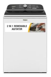 Photo 1 of Whirlpool 5.2-cu ft High Efficiency Impeller and Agitator Top-Load Washer (White) ENERGY STAR