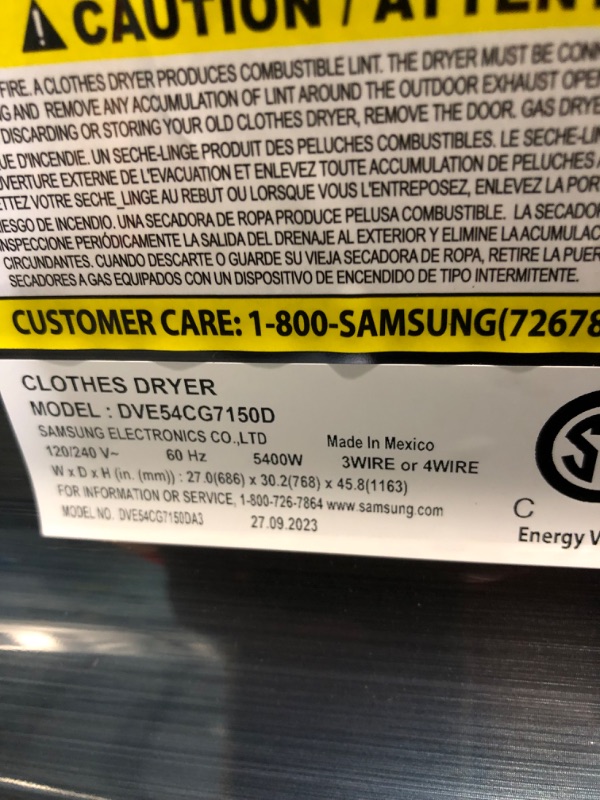 Photo 8 of Samsung Pet Care Dry and Steam Sanitize+ 7.4-cu ft Steam Cycle Smart Electric Dryer (Brushed Navy)