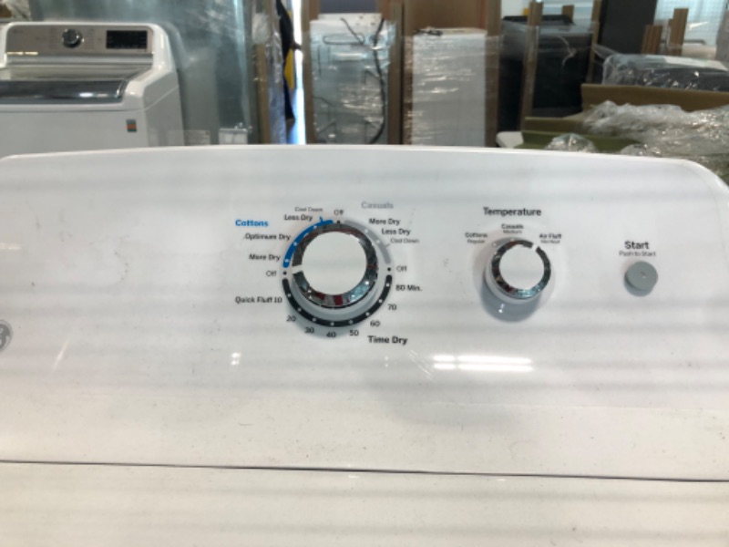 Photo 7 of GE 7.2-cu ft Electric Dryer (White)