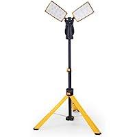Photo 1 of  LUTEC 6290Pro 9000 Lumen 90 Watt Dual-Head LED Work Light with Telescoping Tripod, Work Light with Stand Rotating Waterproof Lamps and 8 Ft