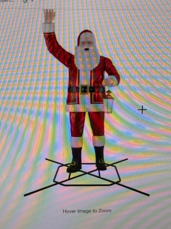 Photo 1 of 8 ft. Giant-Sized LED Towering Santa with Multi-Color Lantern