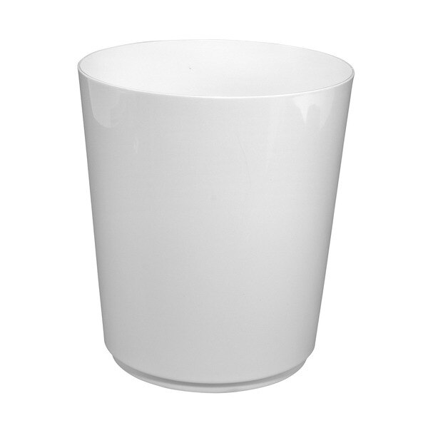 Photo 1 of Lacquerware 8 Qt Round Wastebasket, White, 12PK