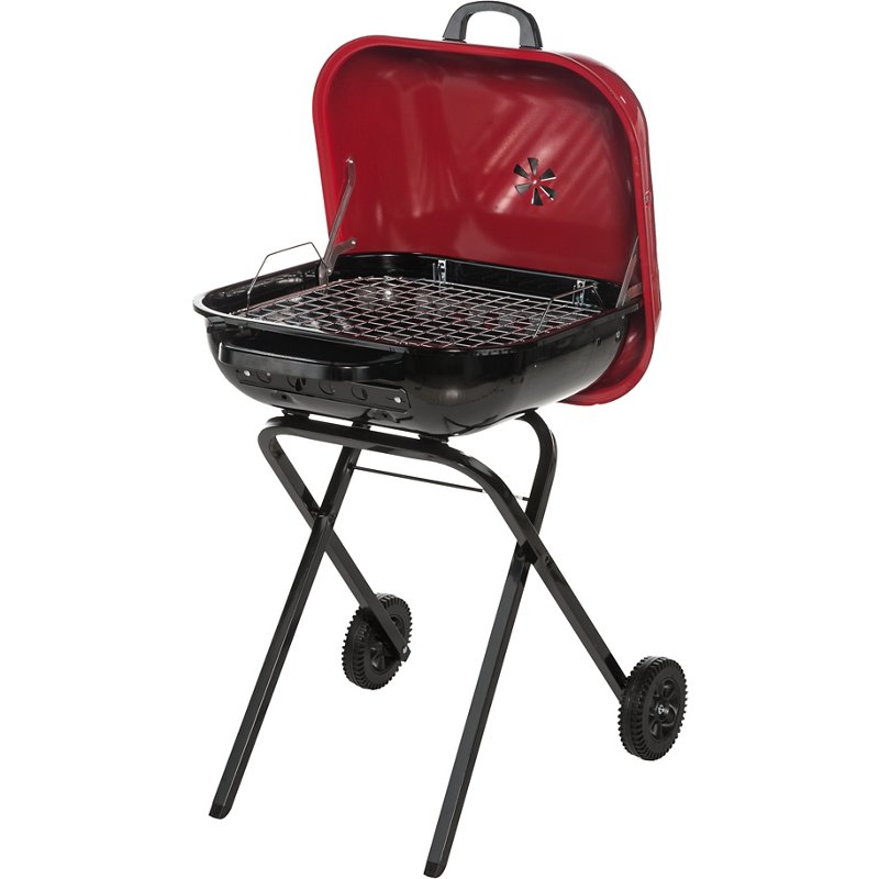 Photo 1 of Americana Walkabout Charcoal Portable Grill Red - Charcoal Grills at Academy Sports