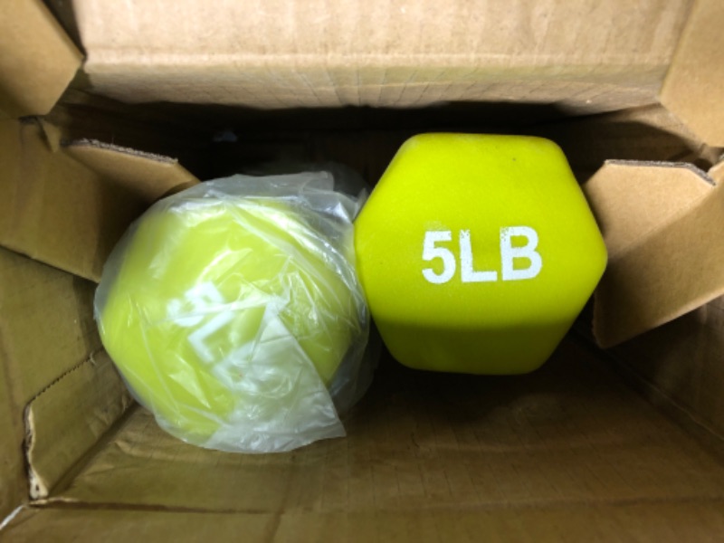 Photo 1 of Amazon Basics Easy Grip Workout Dumbbell, Neoprene Coated, Various Sets and Weights available 6-Pound, Pair