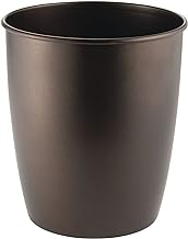 Photo 1 of  Slim Round Metal 3 Gallon Tall Trash Can Wastebasket - Bronze Bronze Round 13.25" high