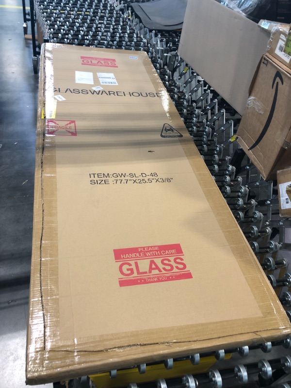 Photo 2 of Glass Warehouse 78" x 25.5" Frameless Shower Door - Single Fixed Panel