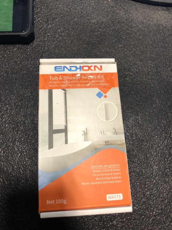 Photo 2 of Bath Repair Kit White, Endhokn Enamel, Porcelain, Acrylic, Fiberglass, Ceramic Sink Repair Kit, Tub Tile Ceramic Toilet Shower Kit & Tray & Chip & Pedestal Crack Hole Scratches Repair