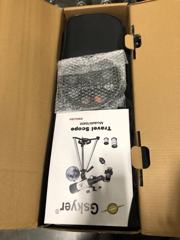 Photo 1 of Gskyer Telescope, 70mm Aperture 400mm AZ Mount Astronomical Refracting Telescope for Kids Beginners - Travel Telescope with Carry Bag, Phone Adapter and Wireless Remote