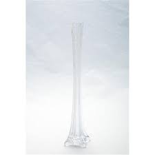 Photo 1 of 87187 16 in. Tower Glass Vase, Clear