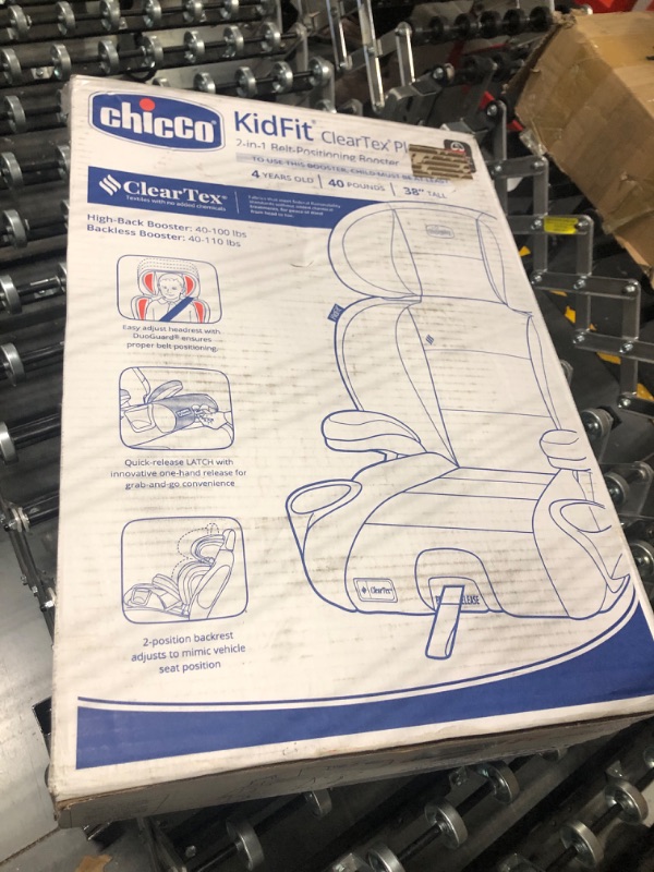 Photo 2 of Chicco KidFit ClearTex Plus 2-in-1 Belt-Positioning Booster Car Seat, Backless and High Back Booster Seat, for Children Aged 4 Years and up and 40-100 lbs. | Lilac/Purple KidFit Plus with ClearTex® No Chemicals Lilac