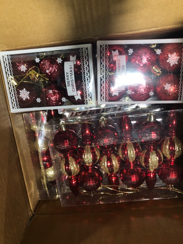 Photo 2 of Yinder 84 Pcs Christmas Tree Ornaments Red and White Ball Ornaments Bulk, Xmas Hanging Candy Ornaments Swirl Lollipop Ornament Candy Cane Decorations for Christmas Tree Party Decor Kids Gift